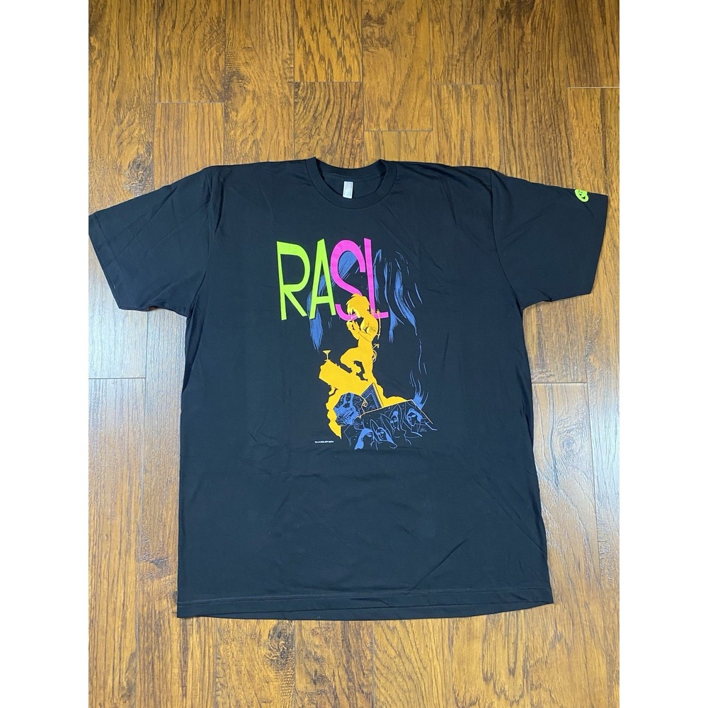 Jeff Smith‎ RASL Comic Graphic T-Shirt Mens 2XL Black 2008 American Apparel USA